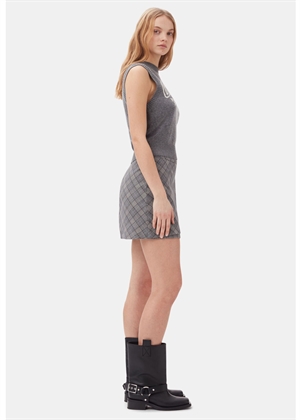 Graphic wool vest Frost Gray K2308 Ganni 